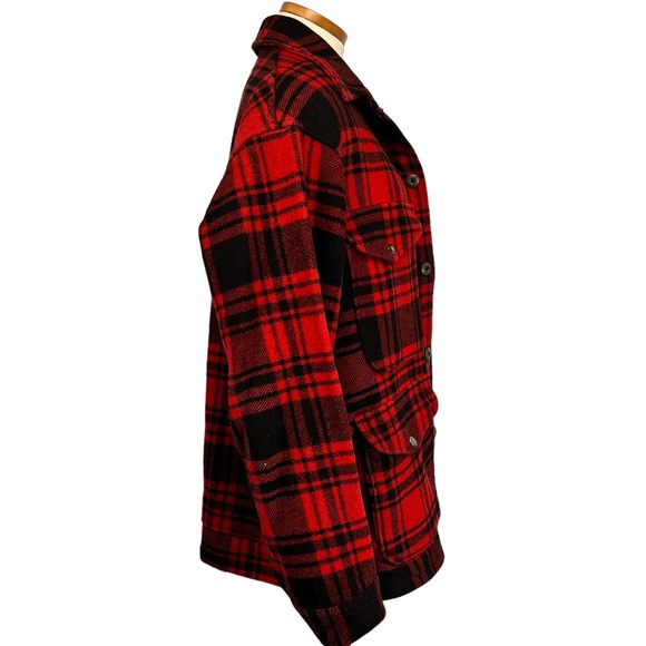 Pendleton 100% Virgin Wool Cruiser Hunting Jacket in Red and Black Plaid Medium - Picture 4 of 11